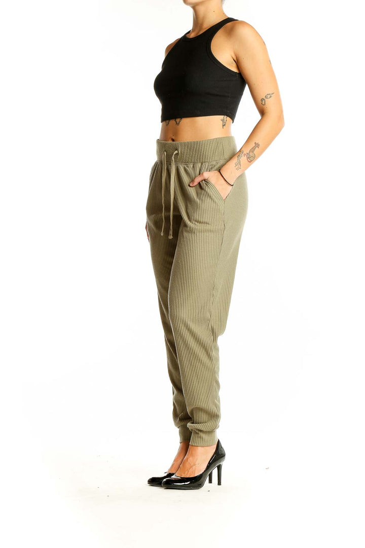 Green Pinstripe Jogger