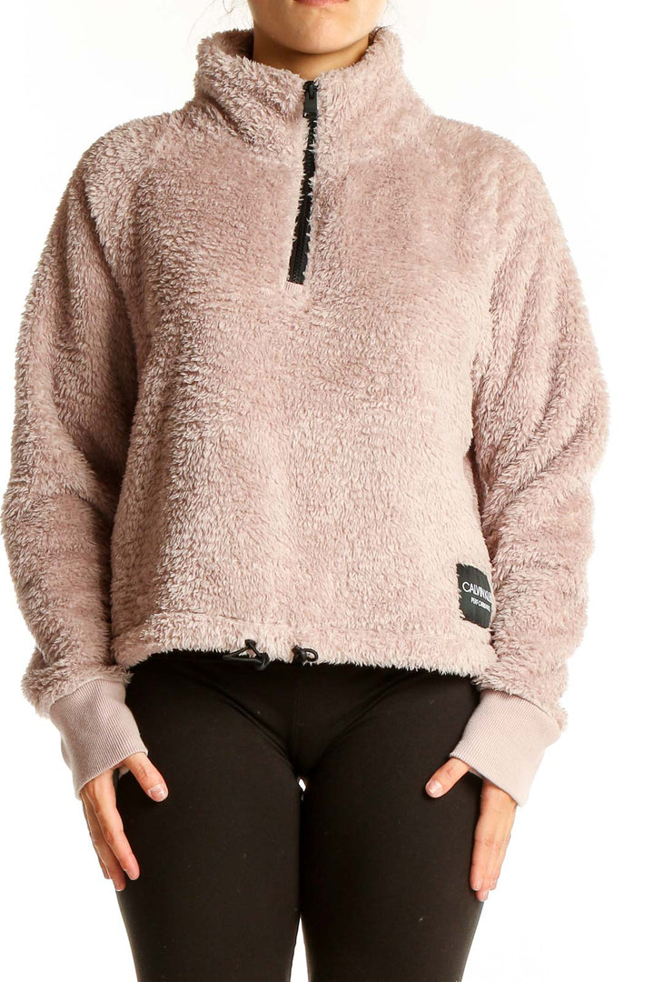 Light Pink Quarter Zip Sweater