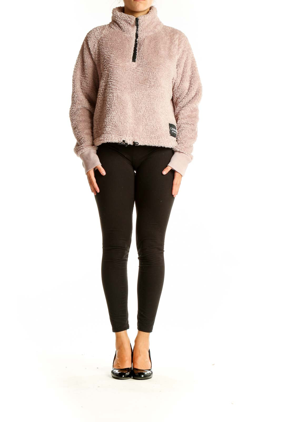 Light Pink Quarter Zip Sweater