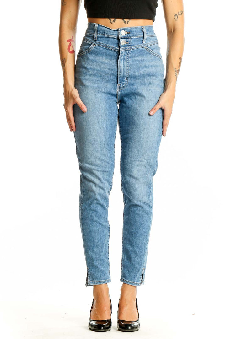 Blue Light Rinse High Waist Jeans