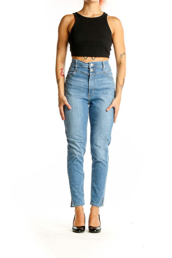 Blue Light Rinse High Waist Jeans