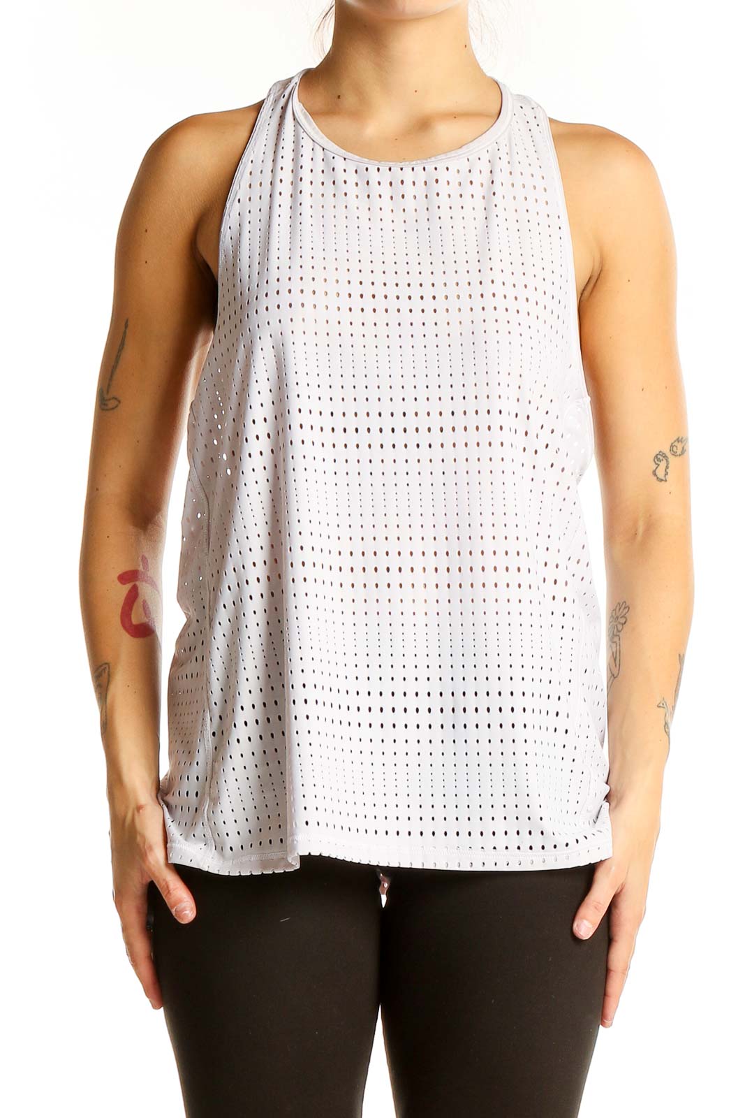 White Mesh Tank Top – SilkRoll