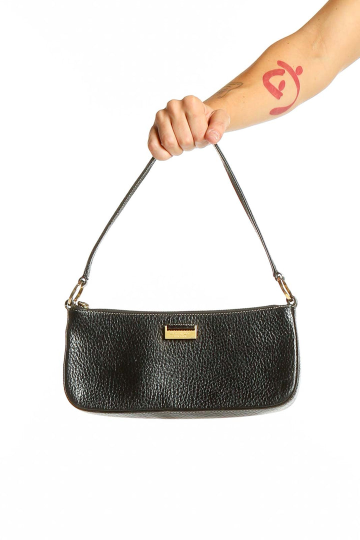 Black Vintage Baguette Shoulder Bag