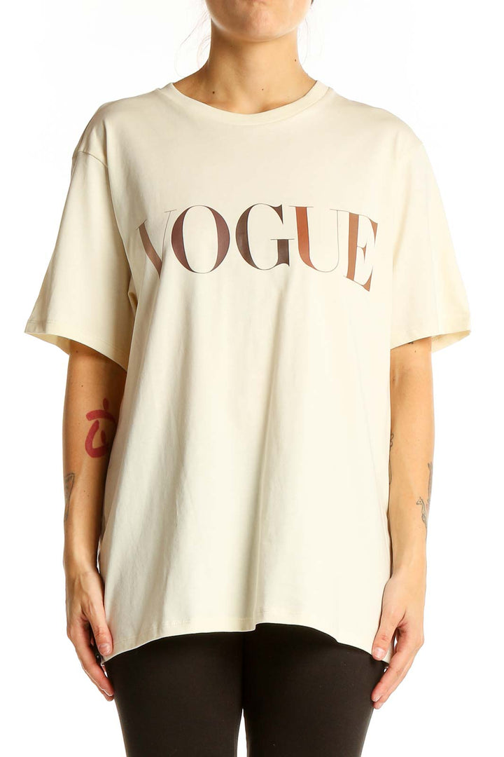 Beige Vogue Top