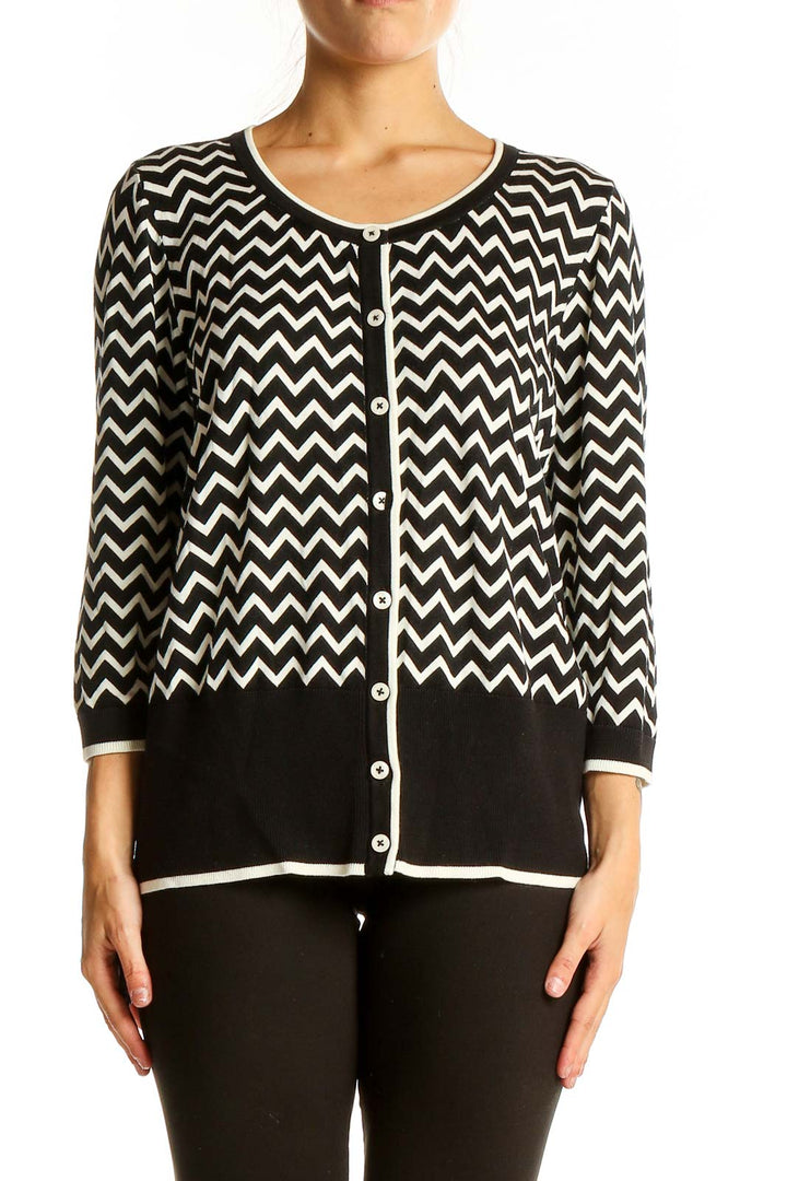 Black White Chevron Sweater