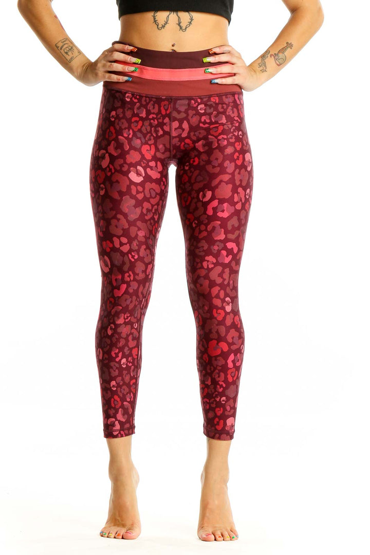 Red Cheetah Print Activewear Leggings