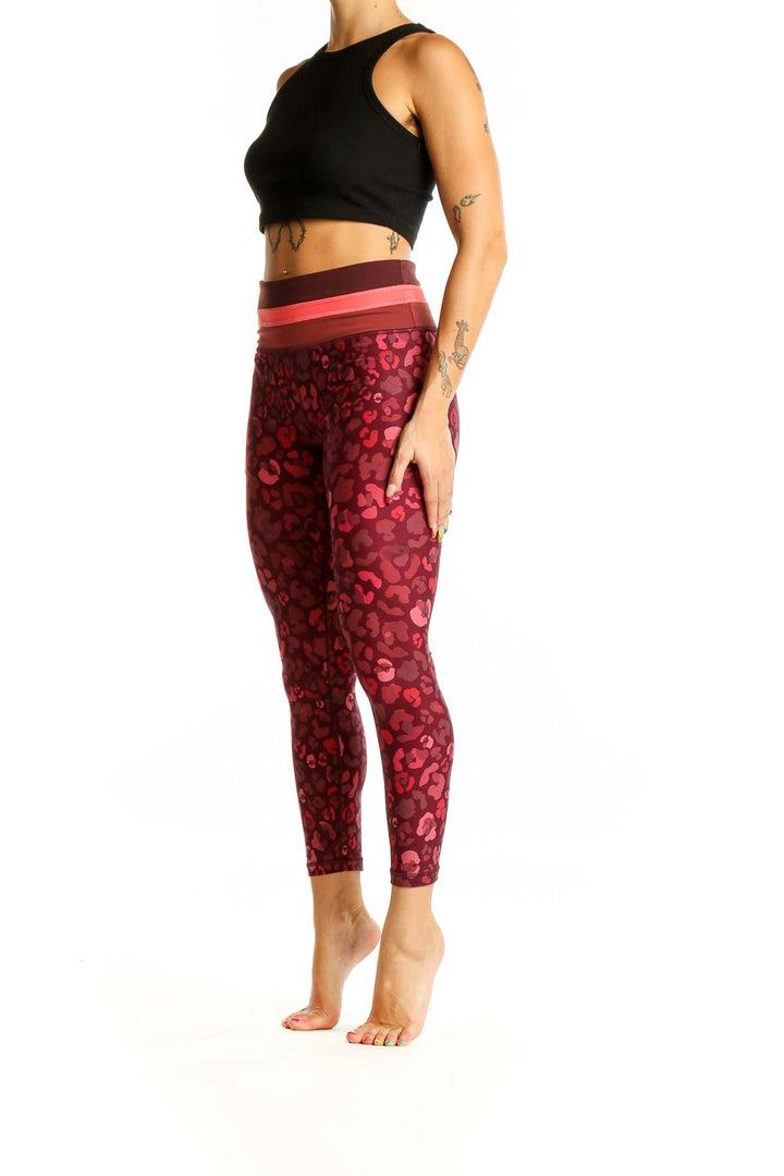 Red Cheetah Print Activewear Leggings