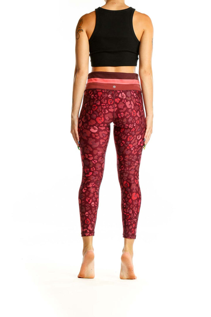 Red Cheetah Print Activewear Leggings