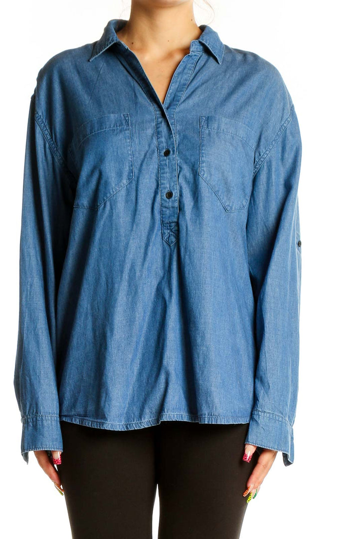 Blue Long Sleeve Shirt