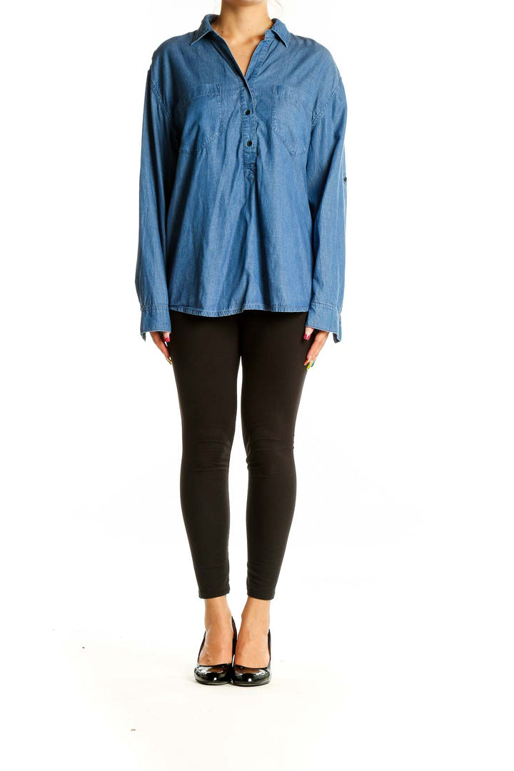 Blue Long Sleeve Shirt