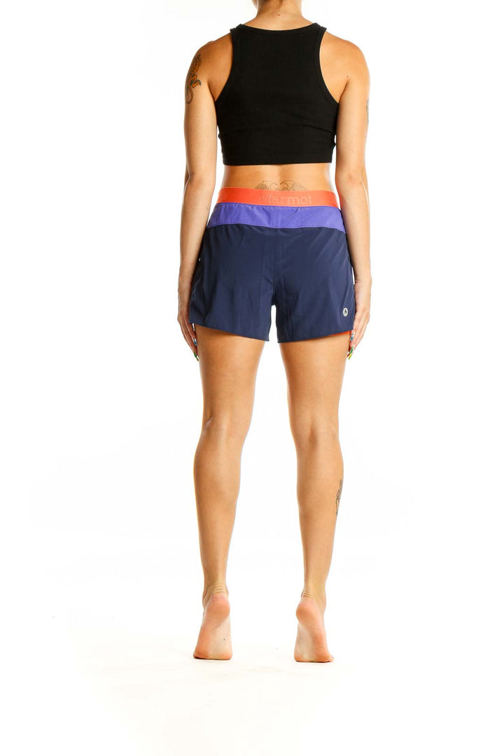 Blue Purple Orange Active Wear Shorts