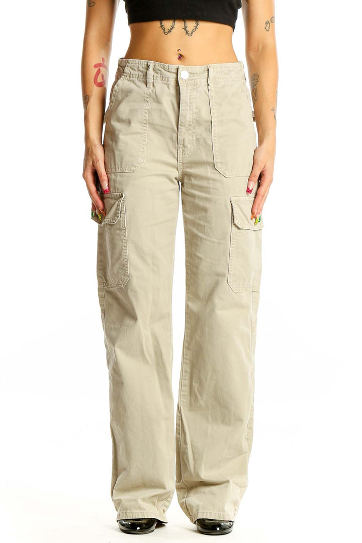 Beige Cargos Pants