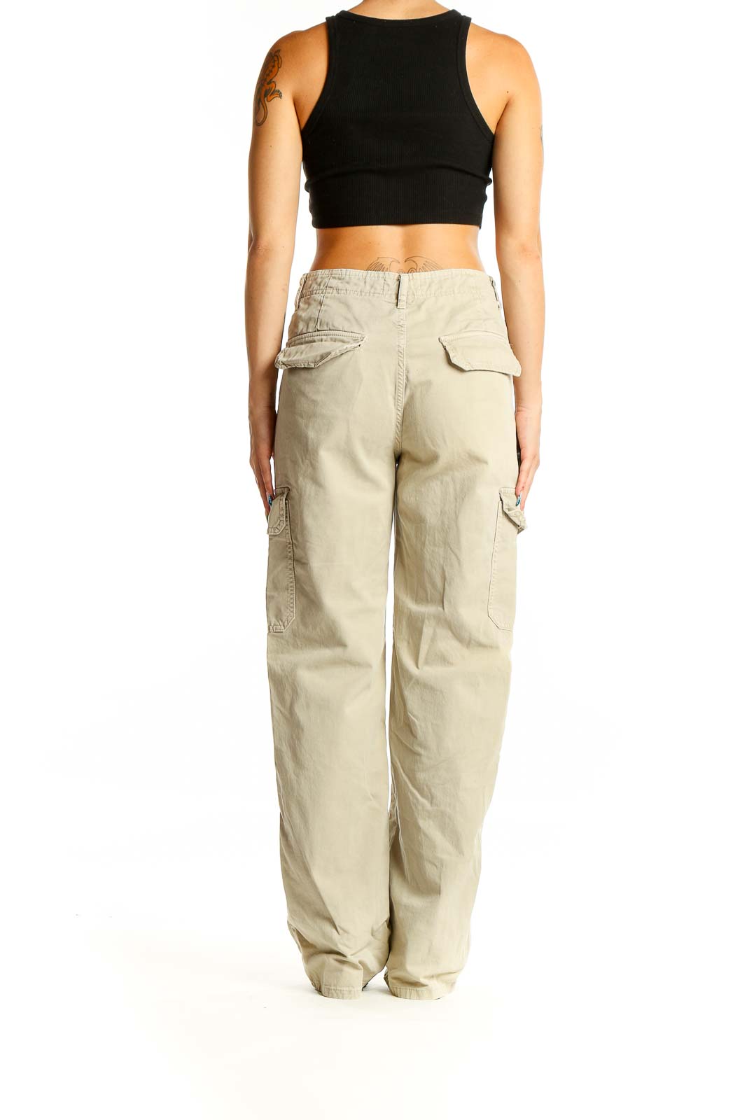 Beige Cargos Pants