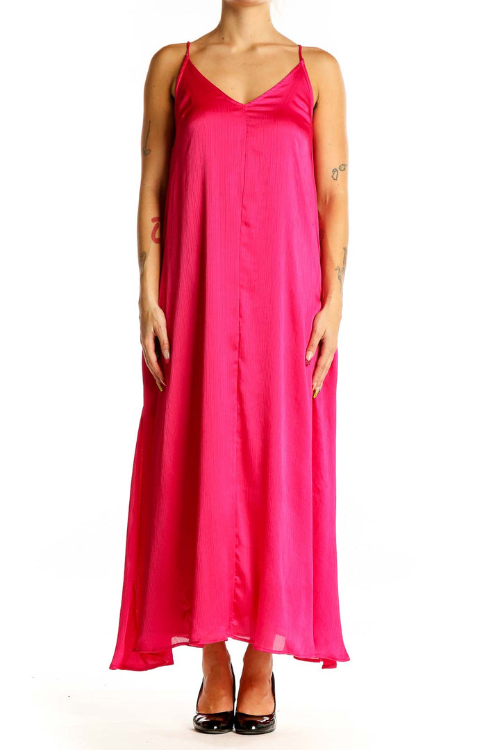 Pink Colorblock Maxi Dress