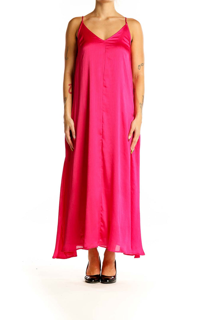 Pink Colorblock Maxi Dress