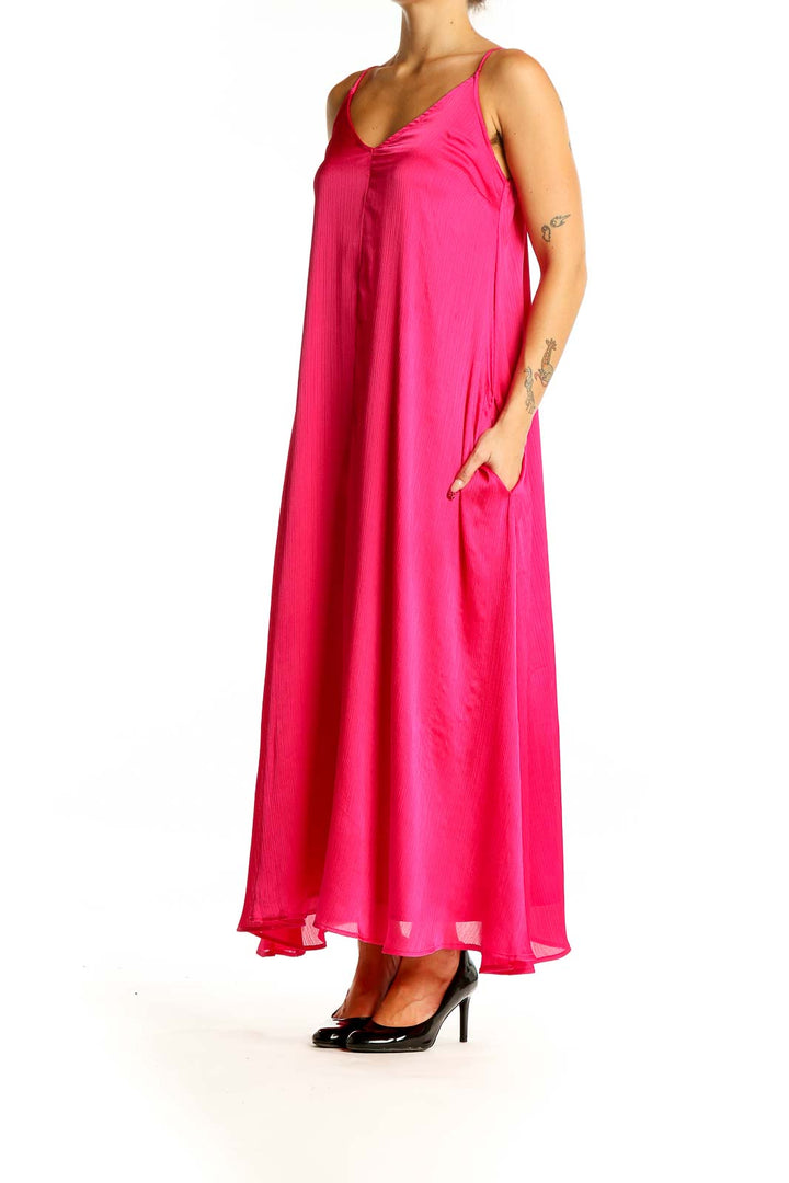 Pink Colorblock Maxi Dress