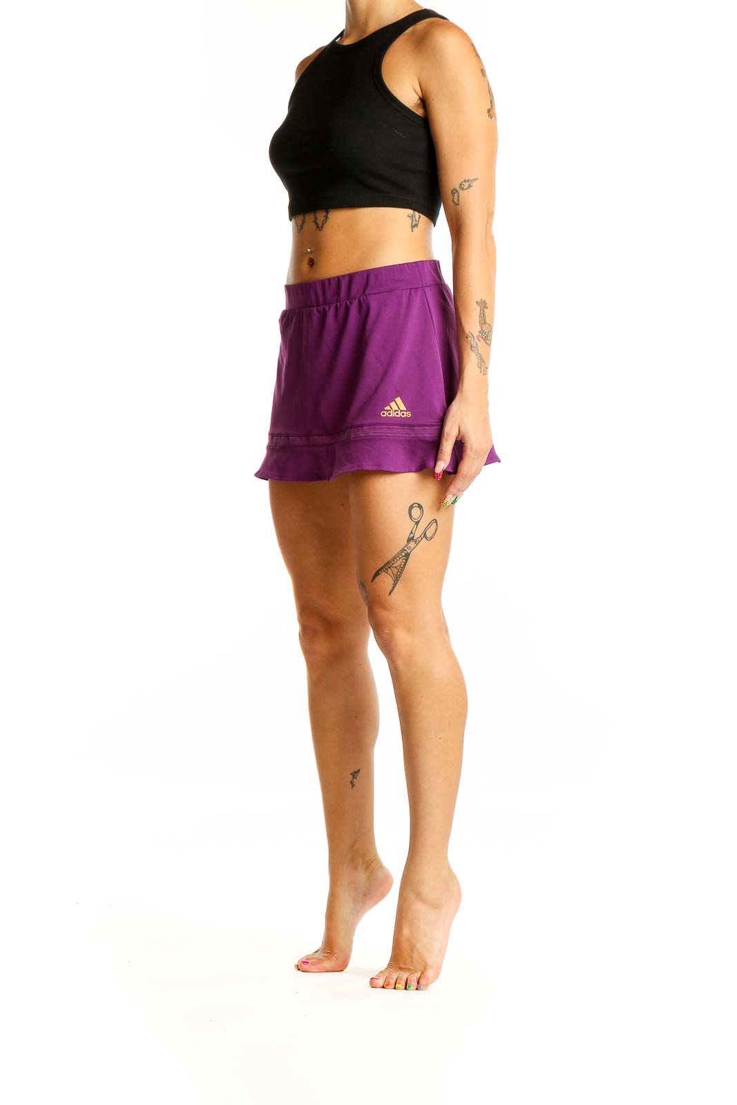 Purple Activewear Mini Skirt