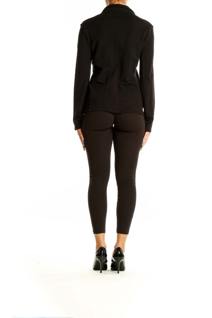 Back view of Rachel Zoe black cotton blend blazer jacket