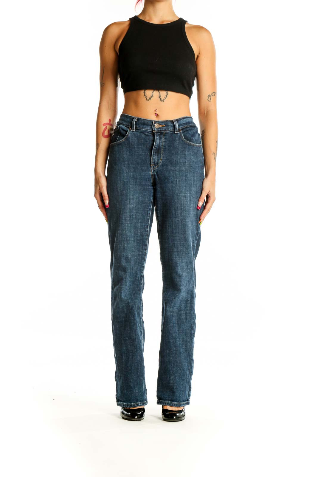 Blue Dark Rinse Jeans