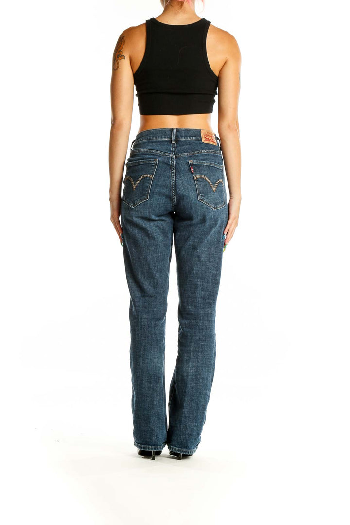 Blue Dark Rinse Jeans