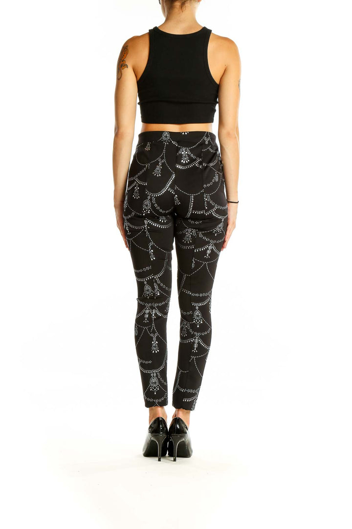 Black Silver Bedazzled Leggings