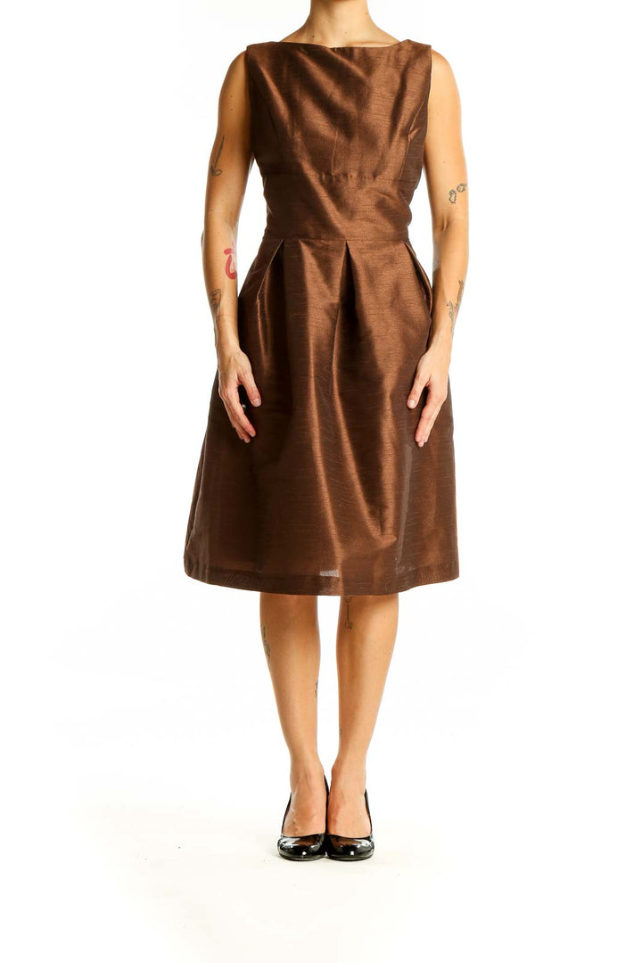 Brown A Line Cocktail Dress