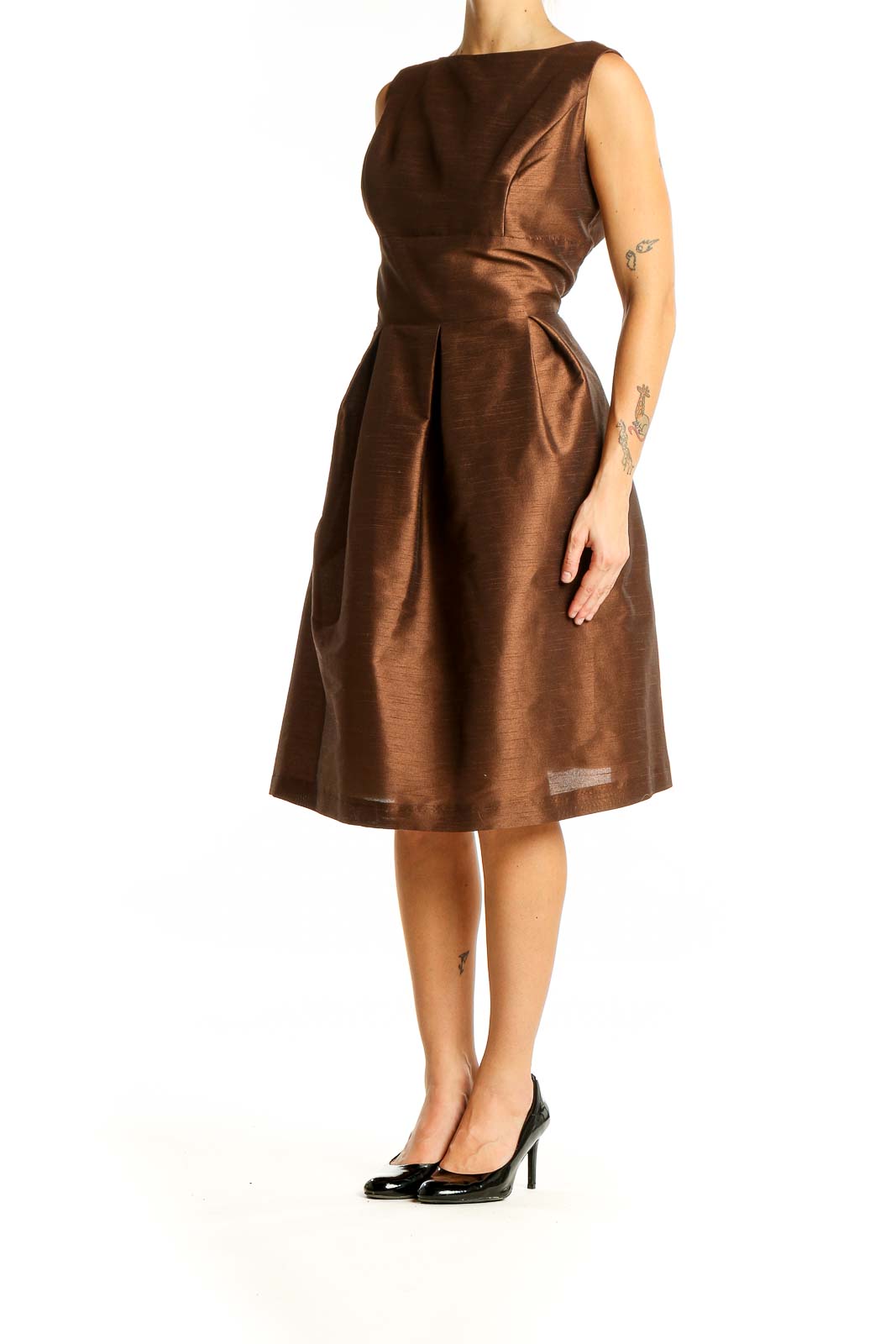 Brown A Line Cocktail Dress