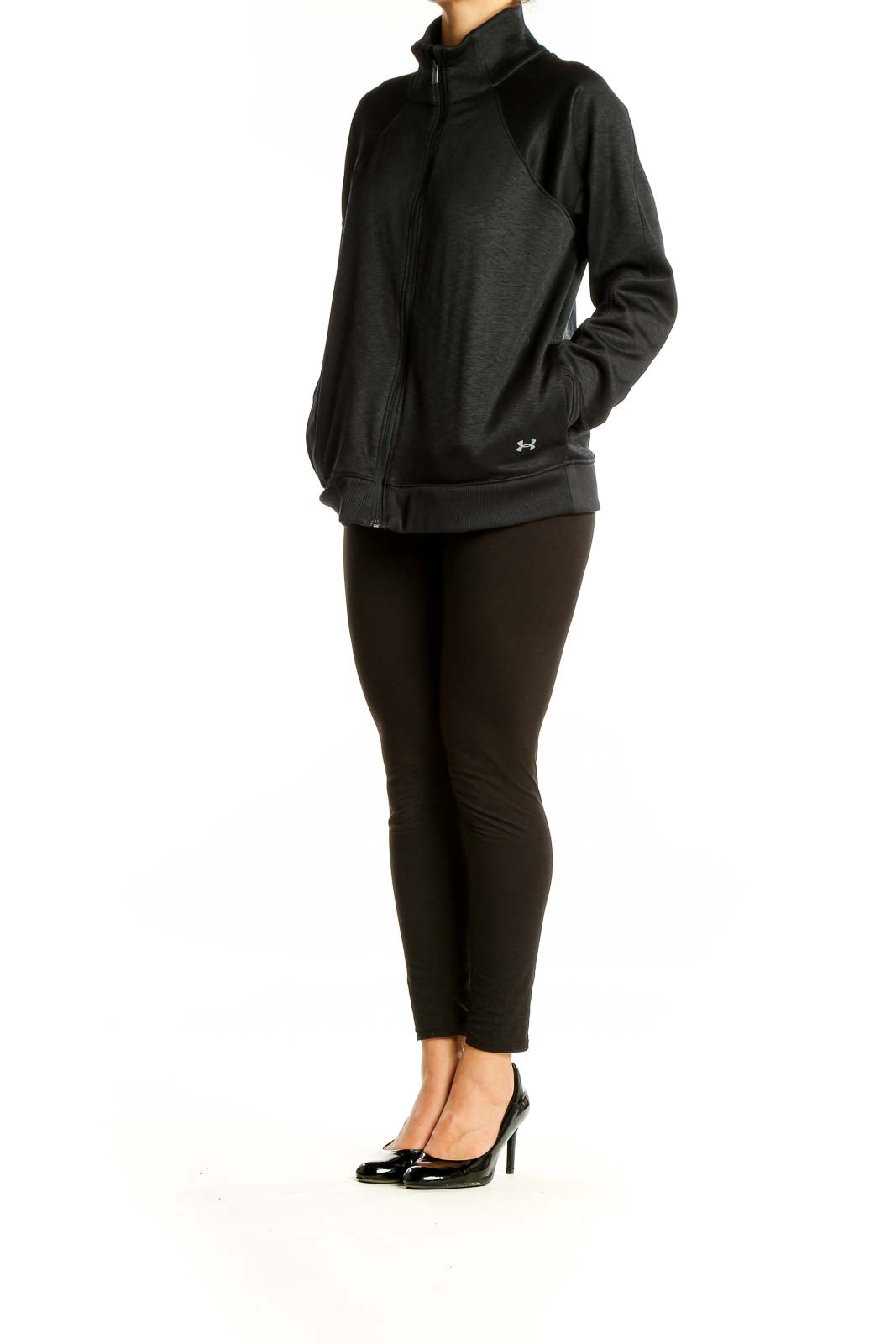 Black Zip Up Activewear Jacket