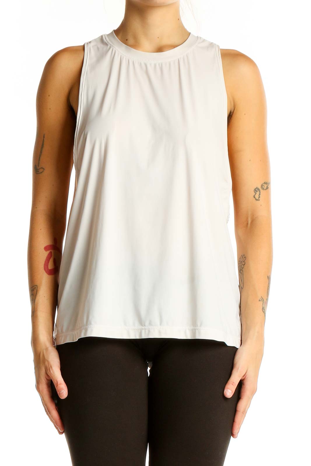 White Activewear Tank Top