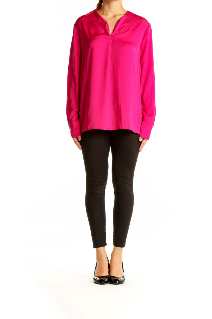 Pink Long Sleeve Blouse