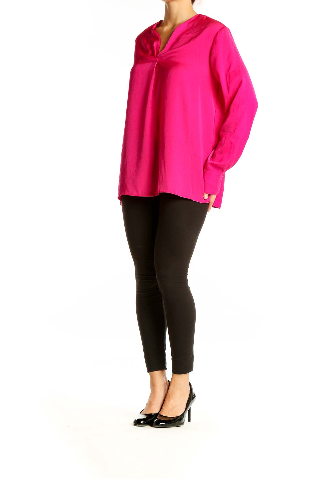 Pink Long Sleeve Blouse