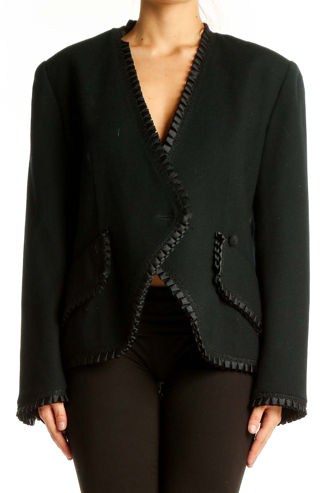 Black Stitch Detail Blazer