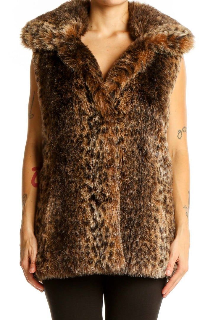 Brown Cheetah Print Vest