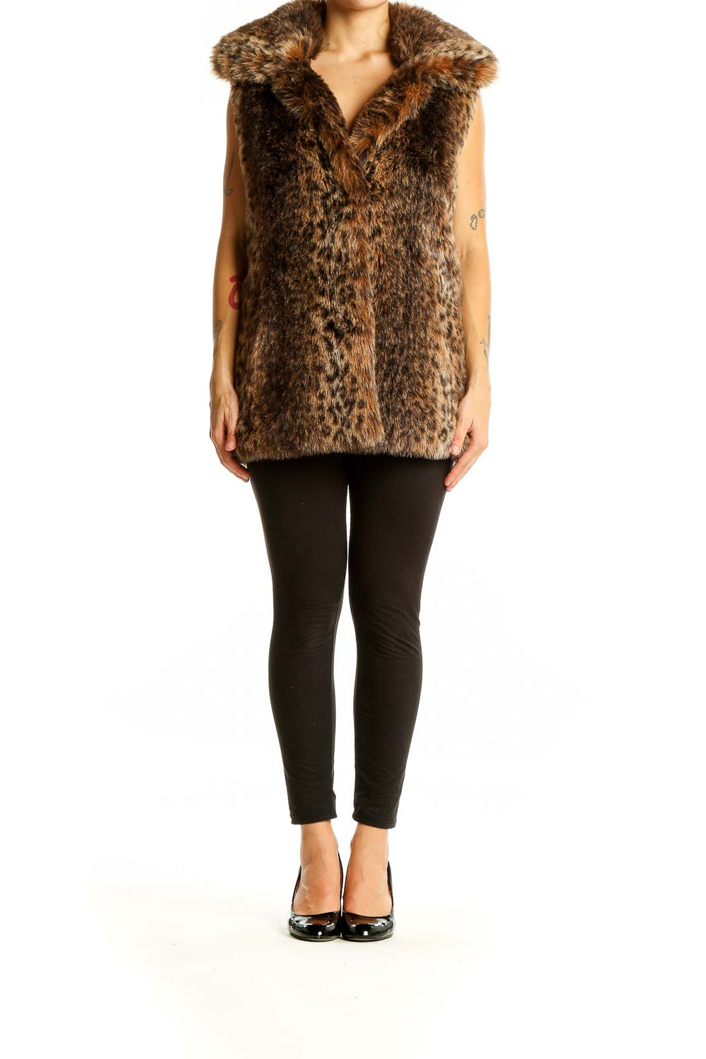 Brown Cheetah Print Vest