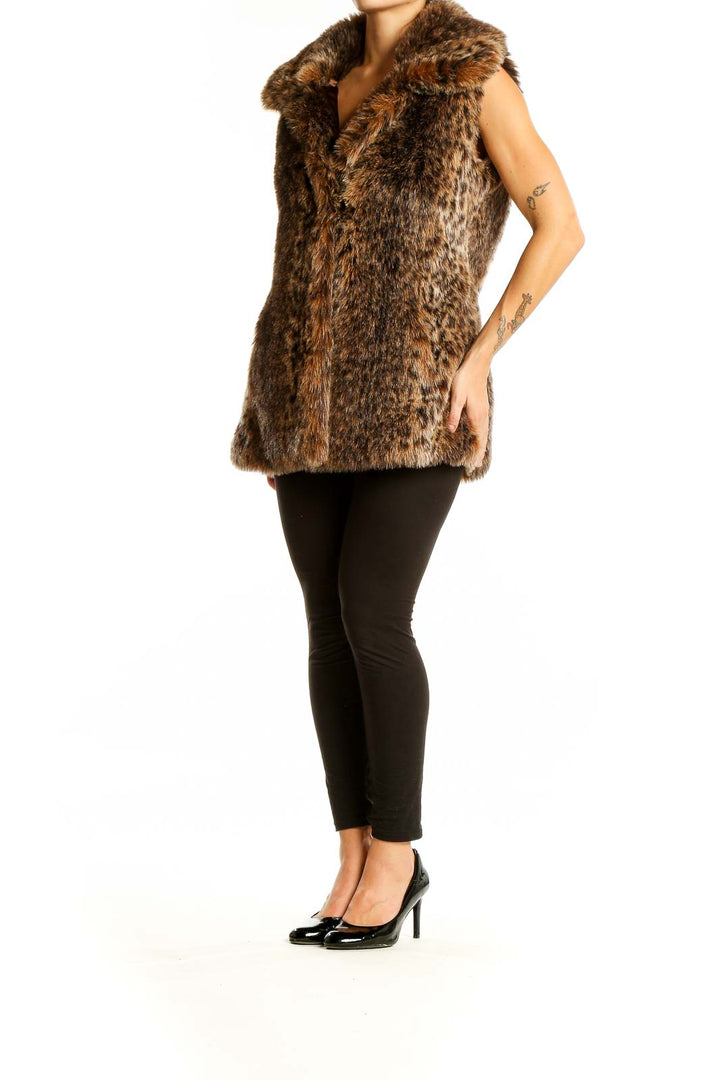 Brown Cheetah Print Vest