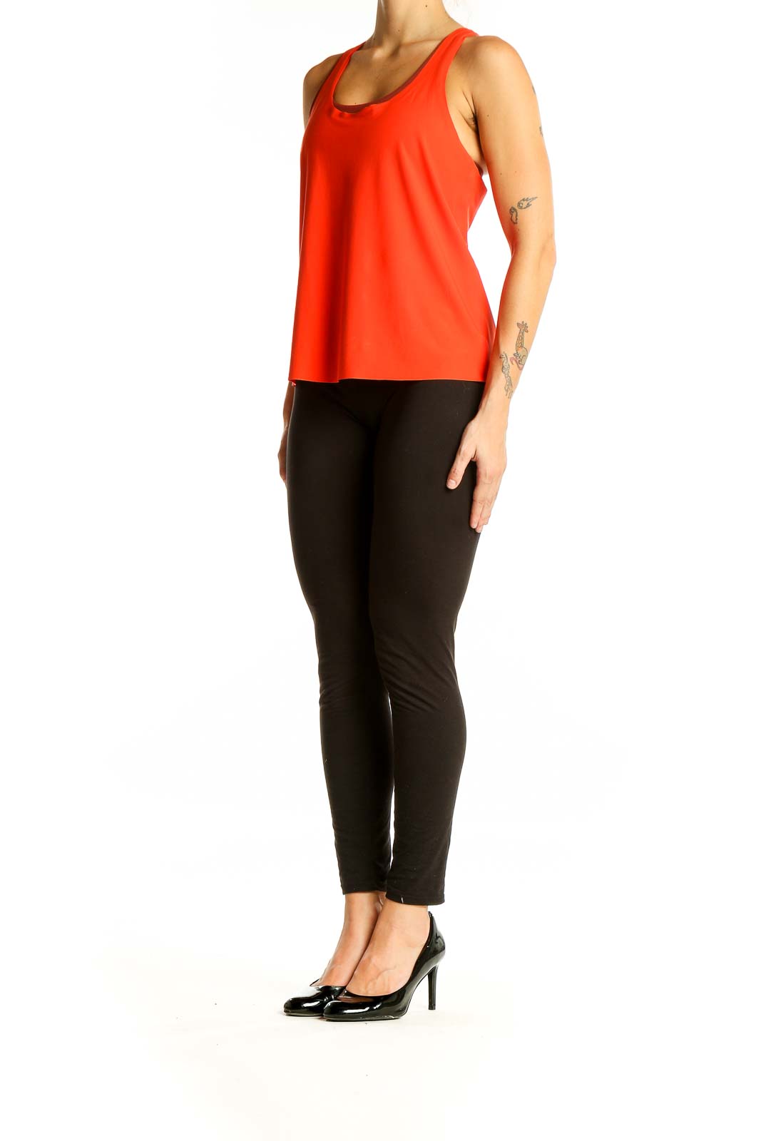 Orange Red Activewear Tank Top