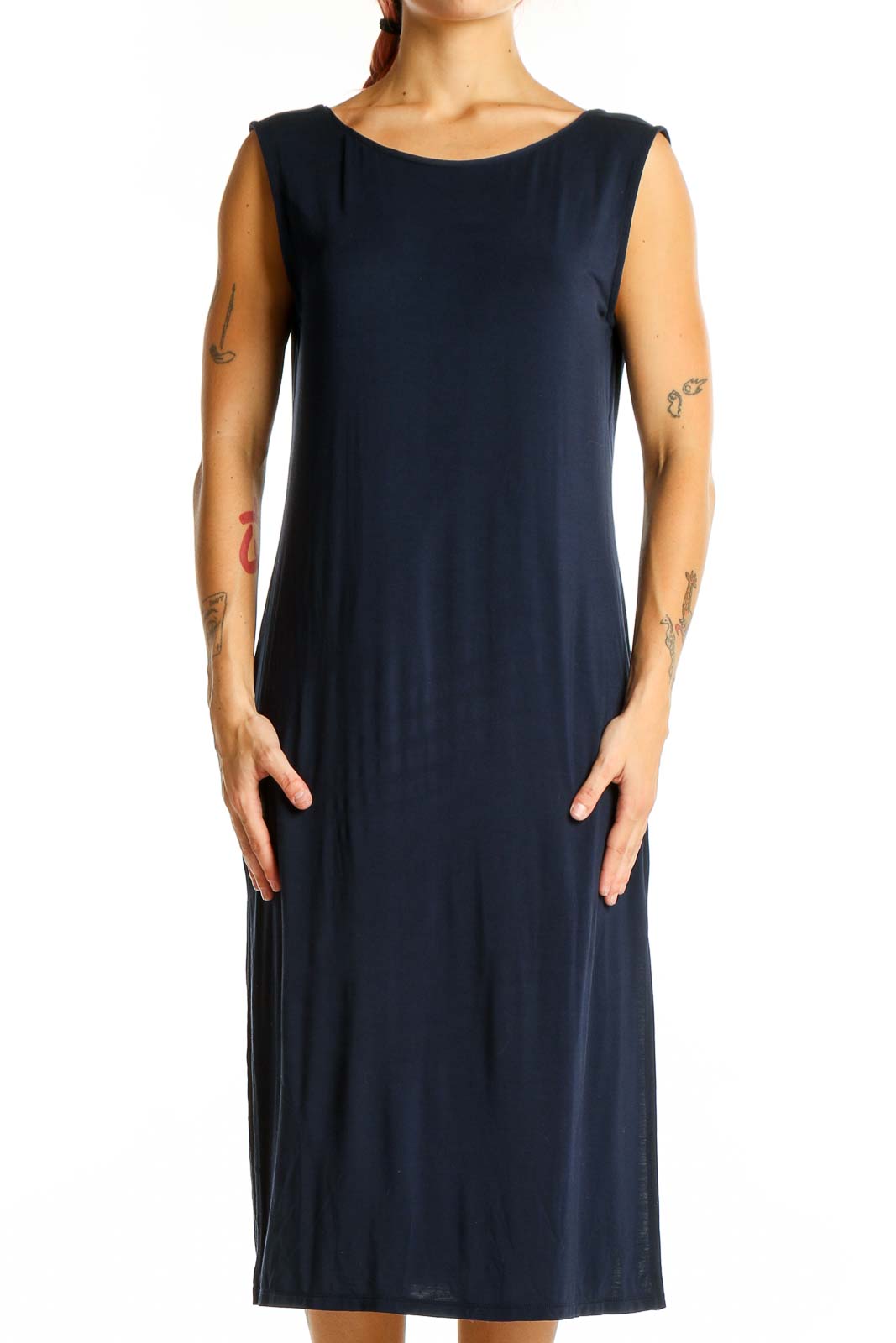 Blue Sleeveless Day Dress