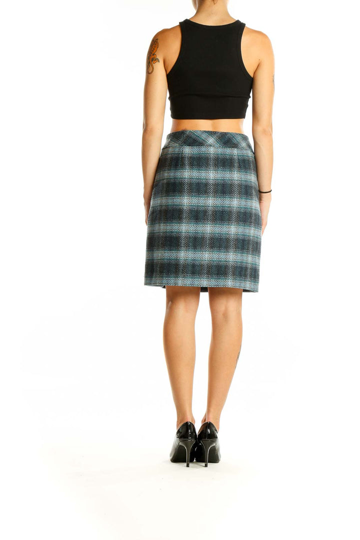 Blue Plaid Skirt