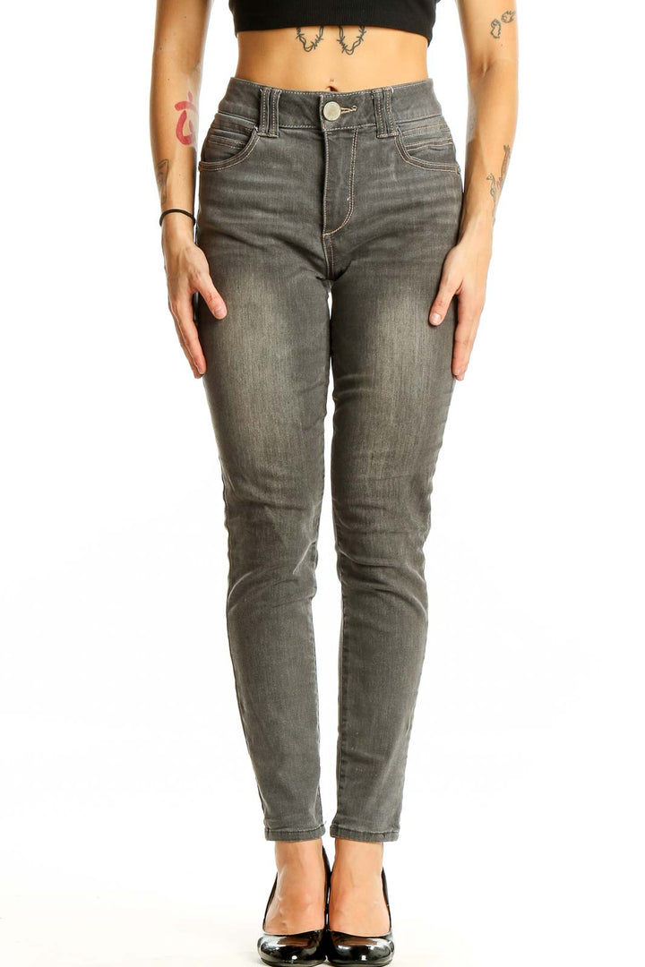 Gray Medium Rinse Denim Jeans