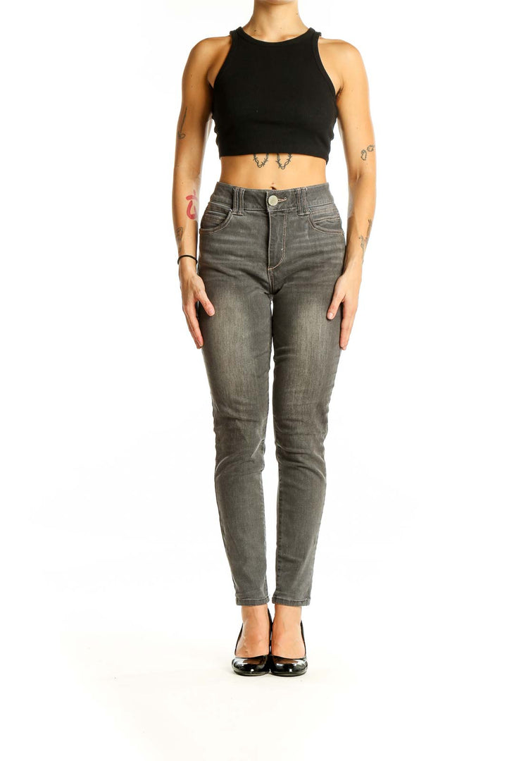 Gray Medium Rinse Denim Jeans