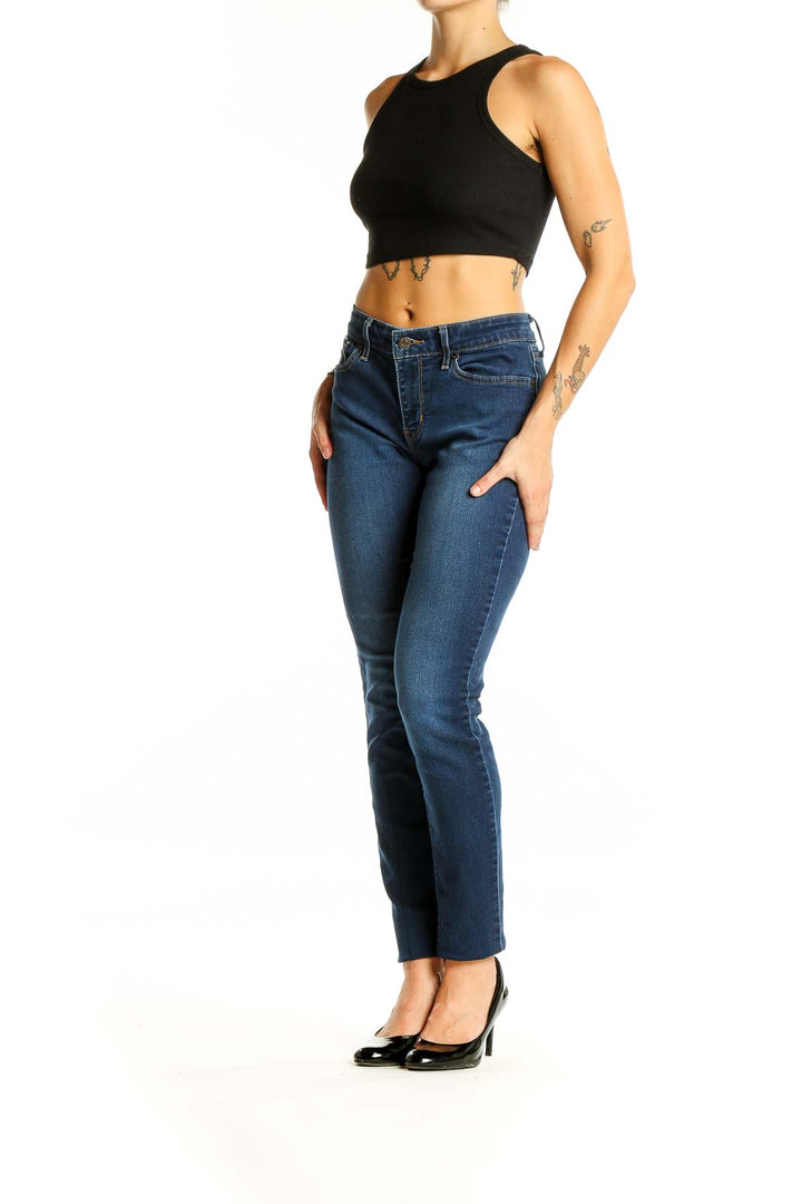 Blue Dark Rinse Skinny Jeans