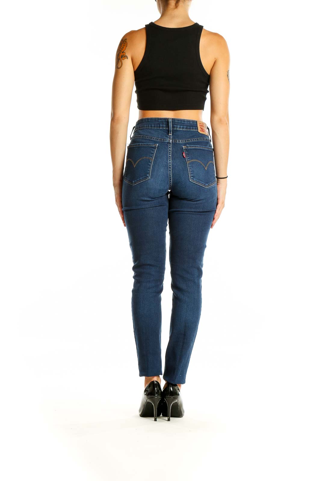 Blue Dark Rinse Skinny Jeans