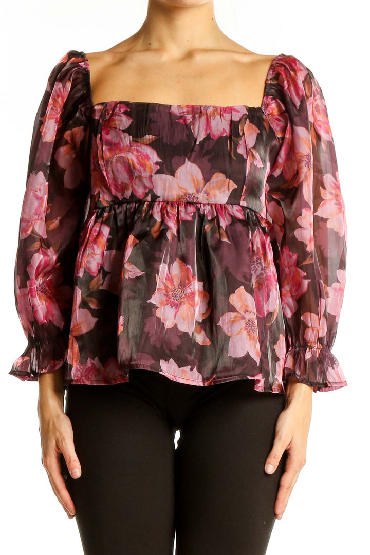 Pink Floral Blouse