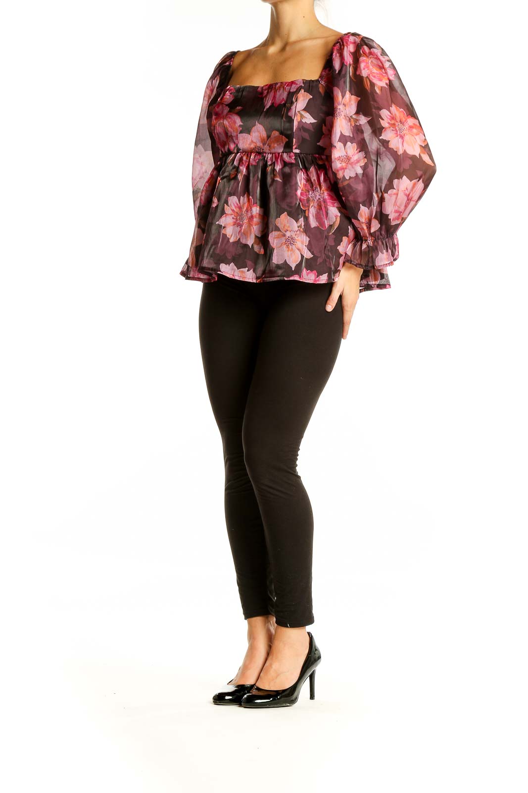 Pink Floral Blouse