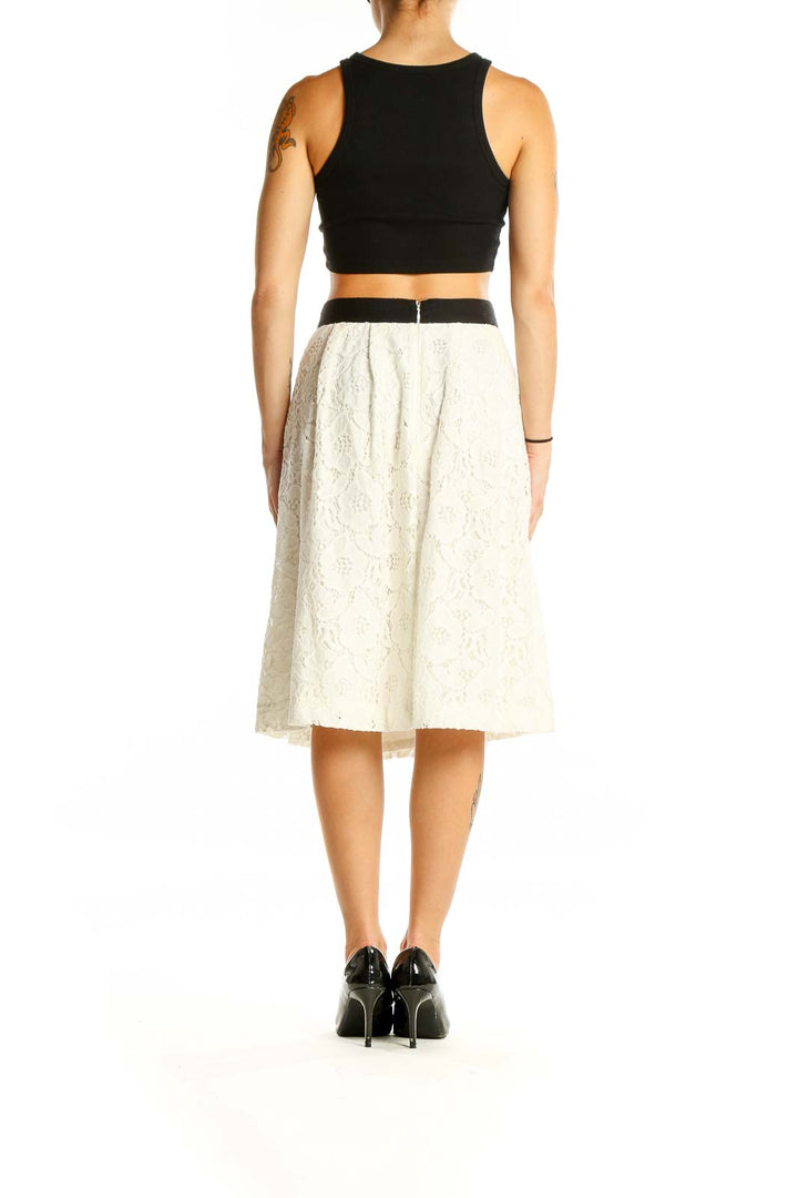 White Lace A Line Skirt