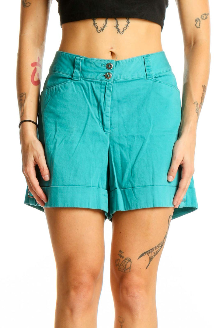 Blue Casual Shorts