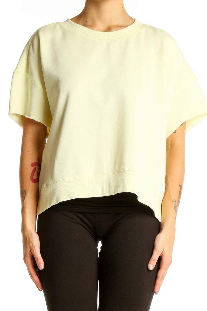 Yellow Cropped T Shirt