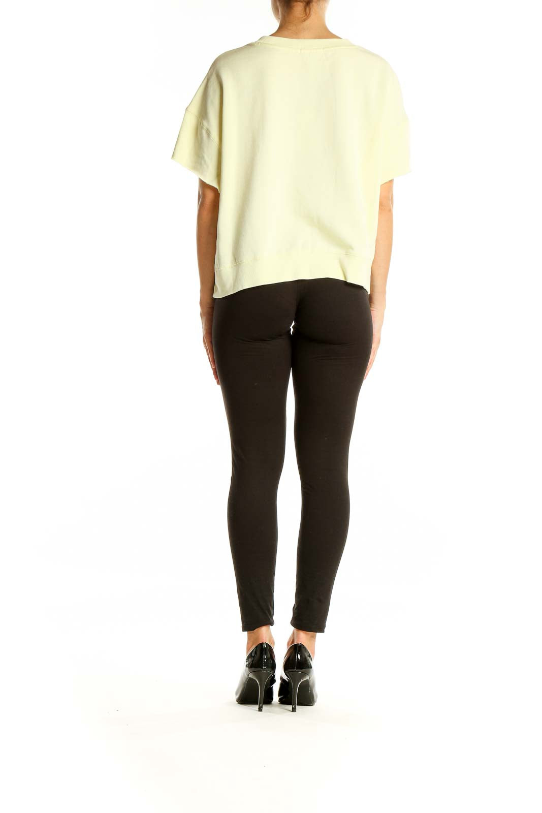 Yellow Cropped T Shirt