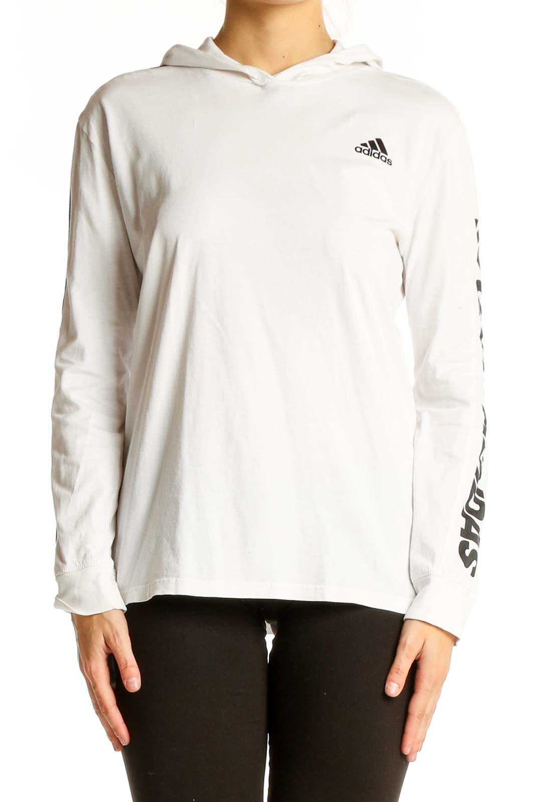 White Activewear Sweater