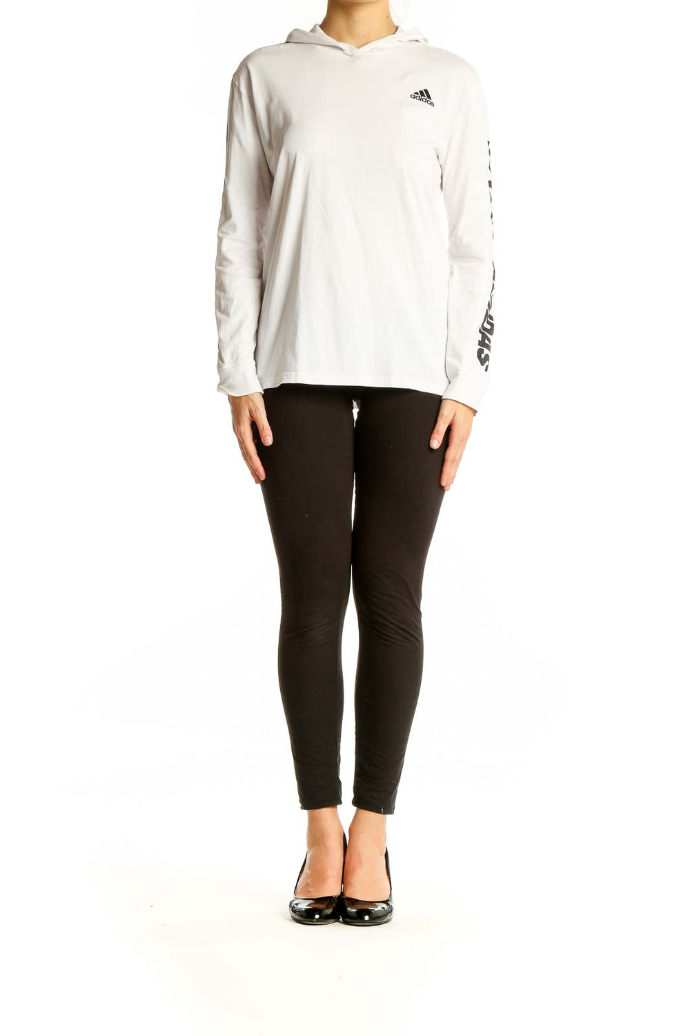 White Activewear Sweater